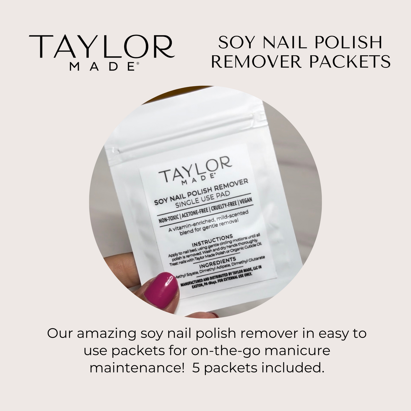 Soy Nail Polish Remover Wipes